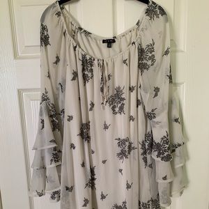 On or off the shoulder floral dress